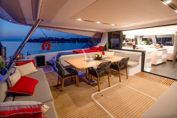 Aft deck dining area