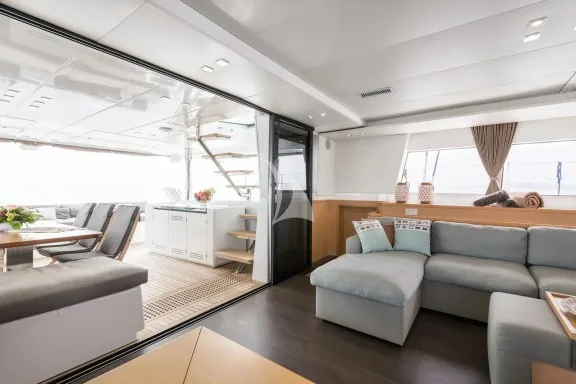 Main saloon area and aft deck