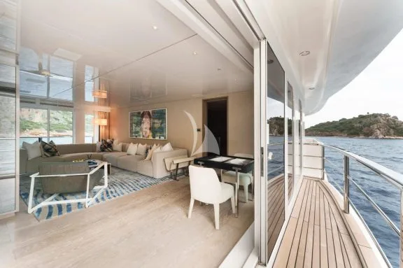 Upper salon balcony