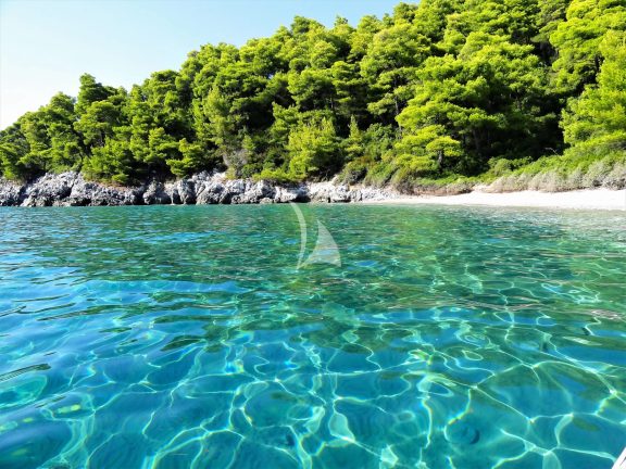 One of the many amazing private beaches of West Skopelos, Sporades