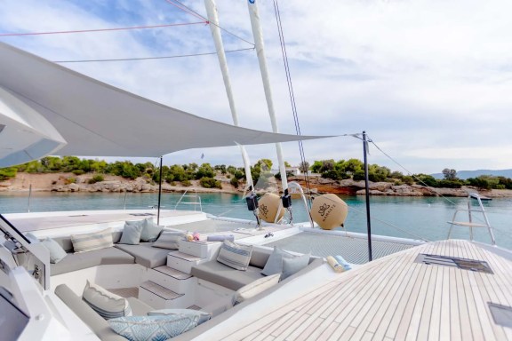 Fore deck with shaded area