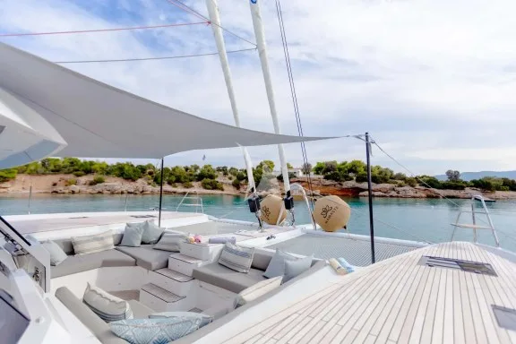 Fore deck with shaded area