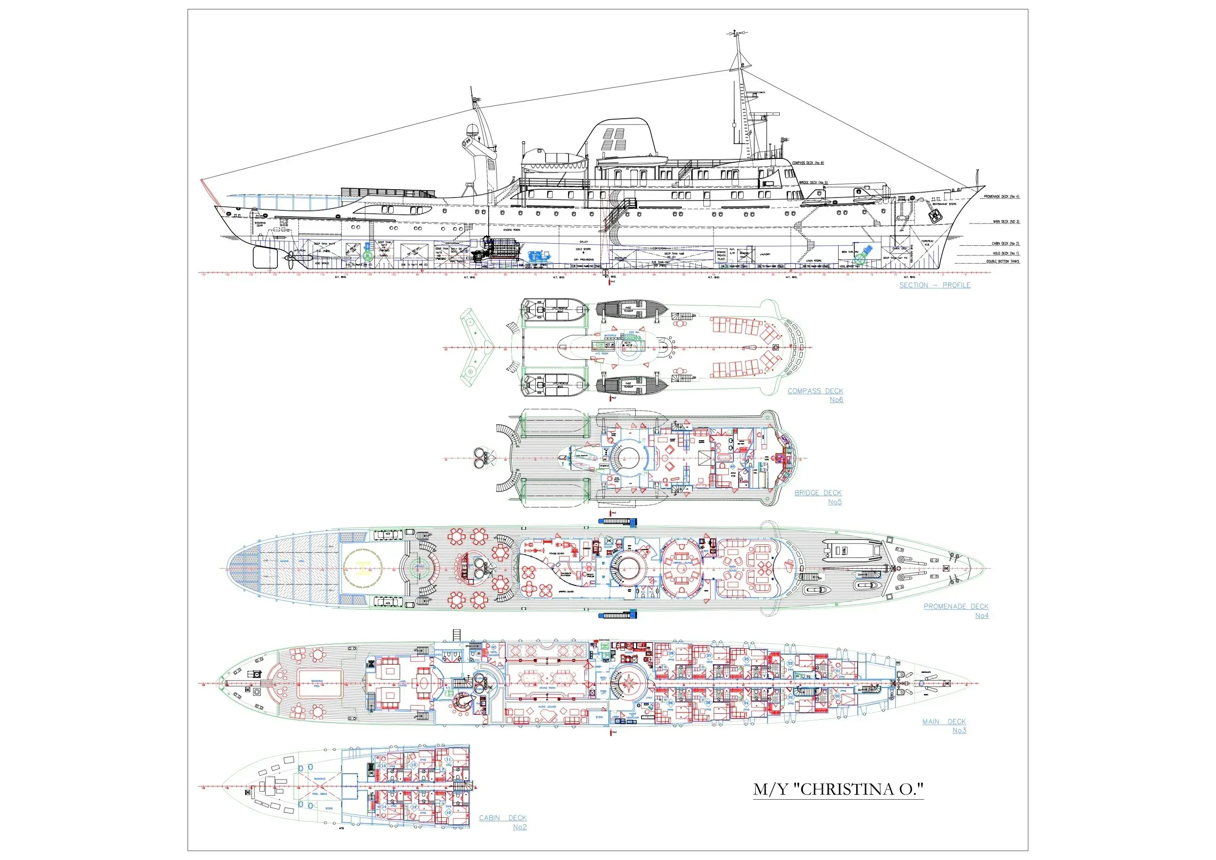 Layout of CHRISTINA O