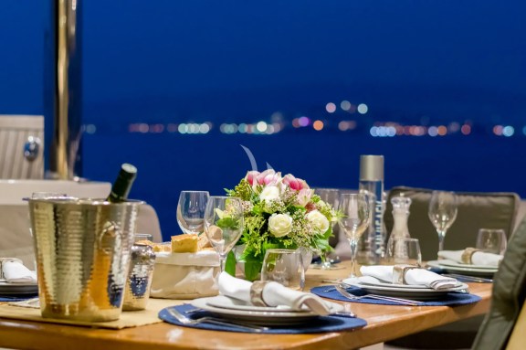 Dinner table set