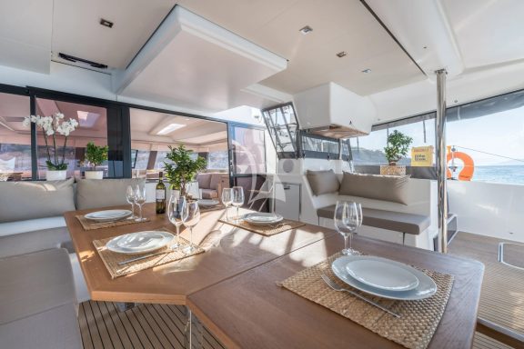 Dinner table aft deck