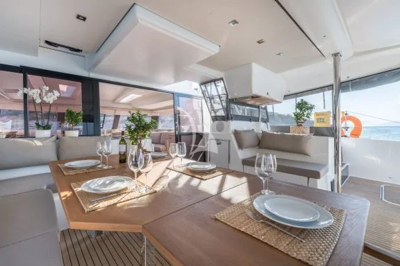 Dinner table aft deck