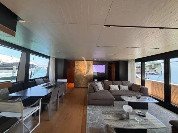Interior salon and dining area