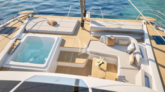 Artist renderings Fore deck with Jacuzzi