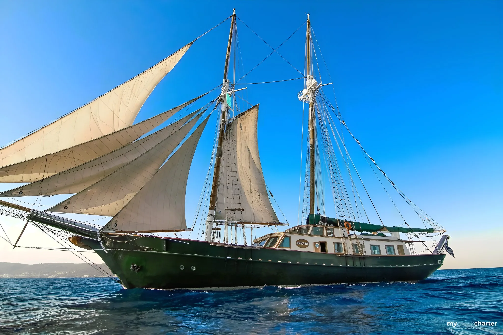 ARKTOS classic motor sailer in Greece
