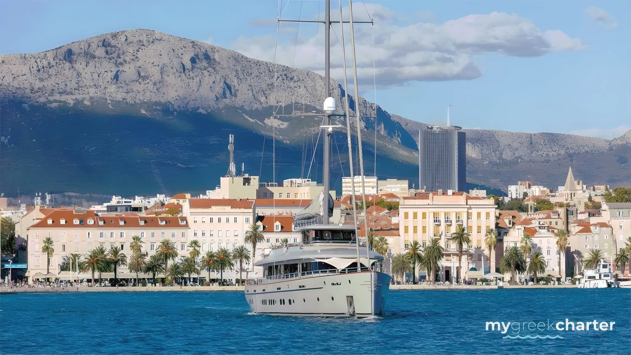 LIFE IS GOOD sailing yacht at anchor