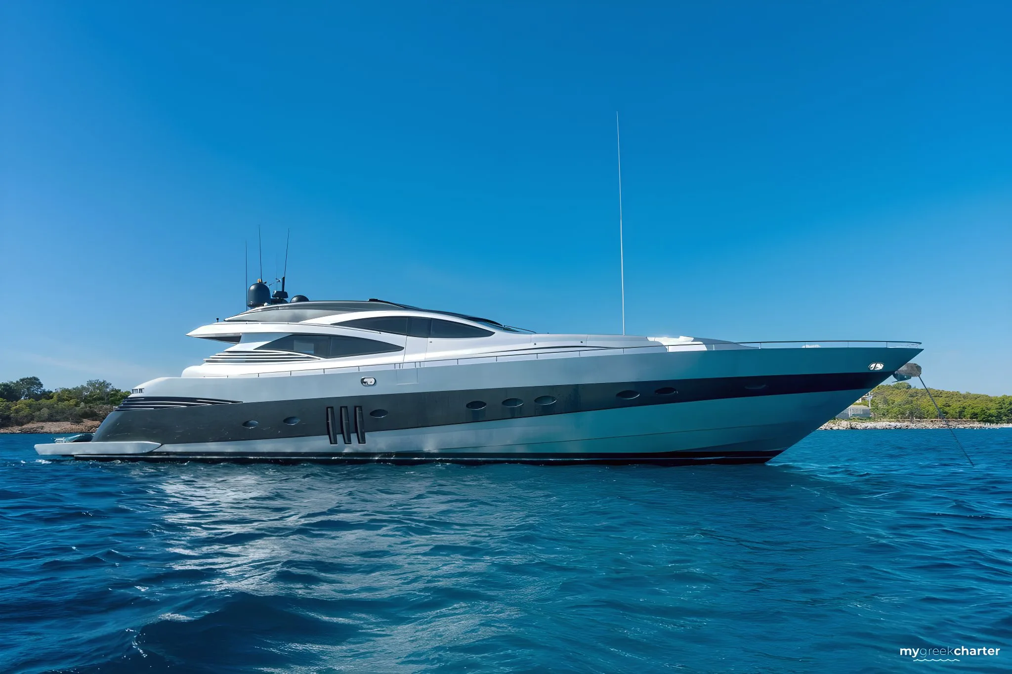 ONE Pershing motor yacht underway