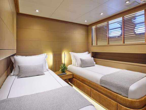 Twin Stateroom Convertible to Double Stateroom with a Pullman berth