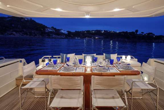 Aft deck night view