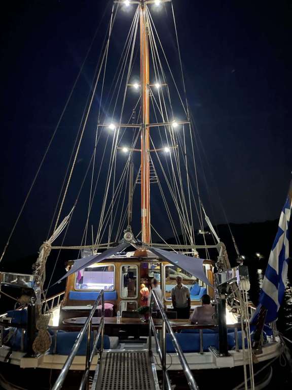 Moored at night