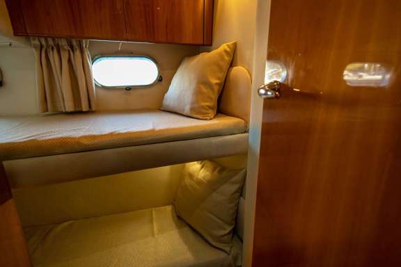 Upper and lower beds cabin