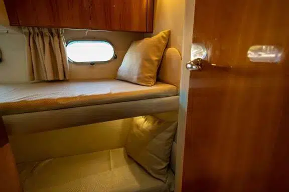Upper and lower beds cabin