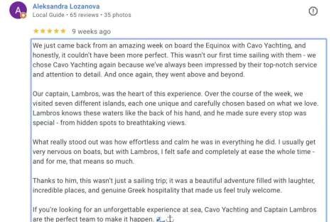 Review img # 1 of the yacht EQUINOX