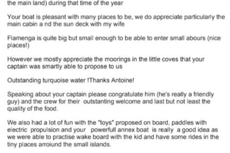 Review img # 1 of the yacht FLAMENGA