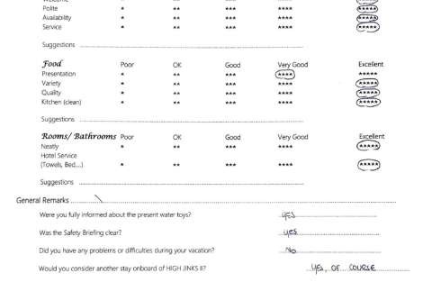 Review img # 122 of the yacht HIGH FIVE