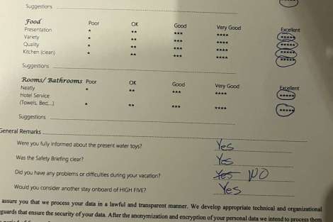 Review img # 52 of the yacht HIGH FIVE