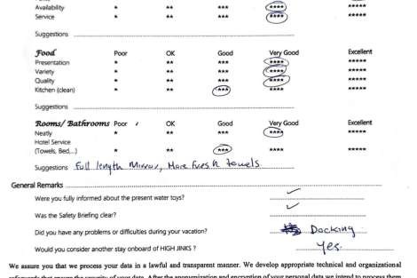 Review img # 28 of the yacht HIGHJINKS