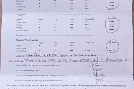 Review img # 5 of the yacht Highjinks