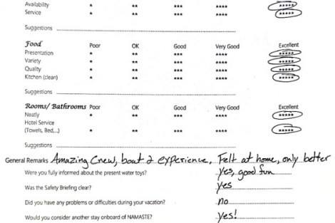 Review img # 124 of the yacht NAMASTE (SAMANA)